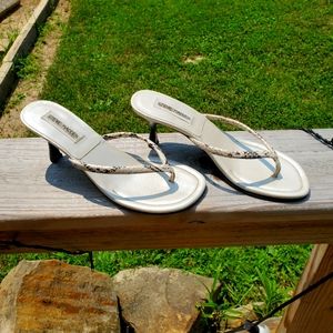 Steve Madden Snakeskin Kitten Heel Sandals